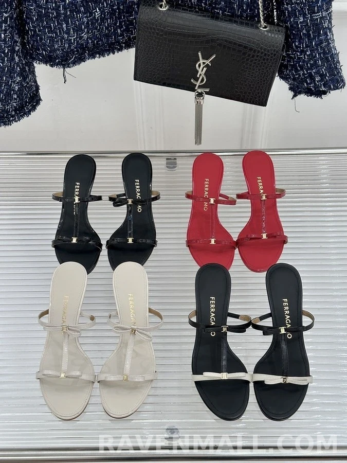 페라가모 페라가모 바라 보우 T 스트랩 뮬 상세 이미지