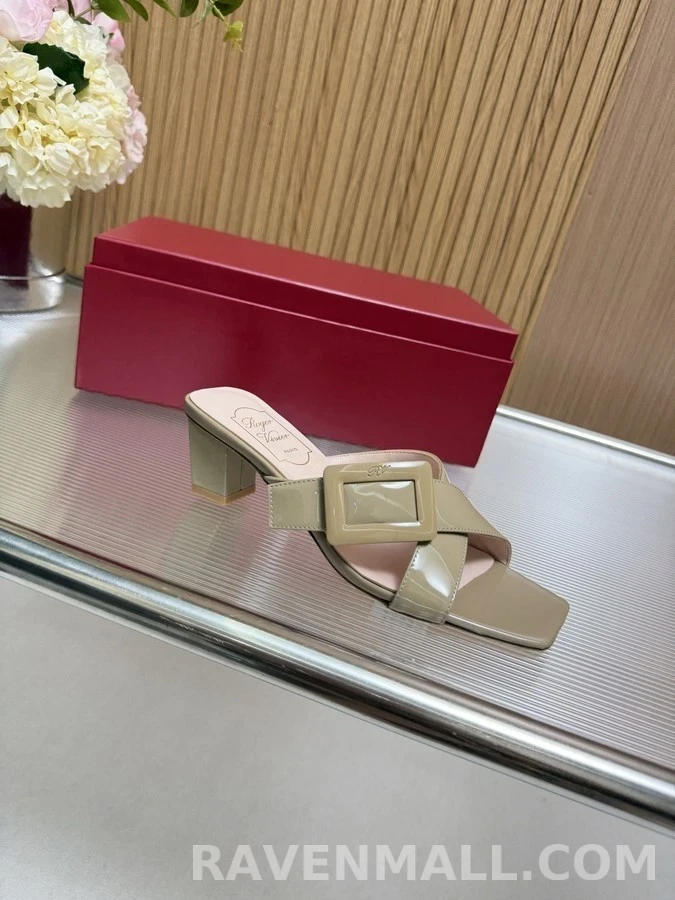 로저 비비에 로저비비에 스퀘어 버클 뮬 샌들 상세 이미지