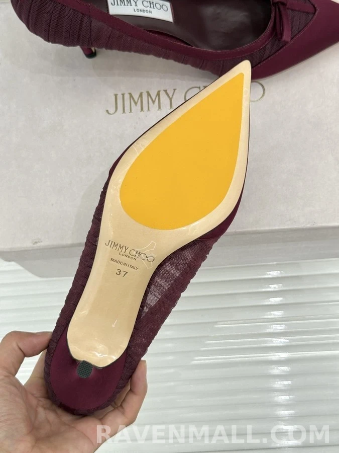 지미추 지미추 메쉬 보우 장식 펌프스 상세 이미지
