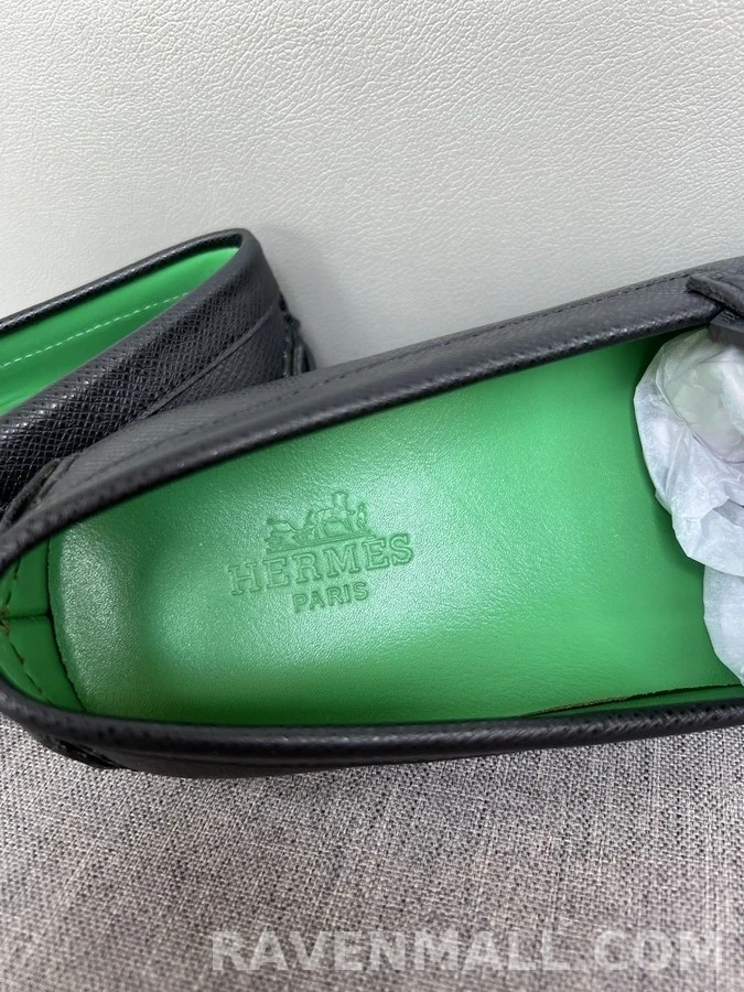 에르메스 에르메스 페블드 가죽 로퍼 상세 이미지