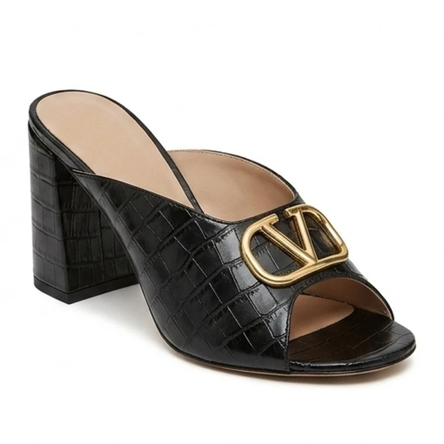 발렌티노 발렌티노 V 로고 악어 엠보 뮬 상세 이미지