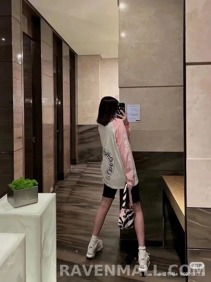 크롬하츠 크롬하츠 배색 래글런 긴팔 티셔츠 상세 이미지