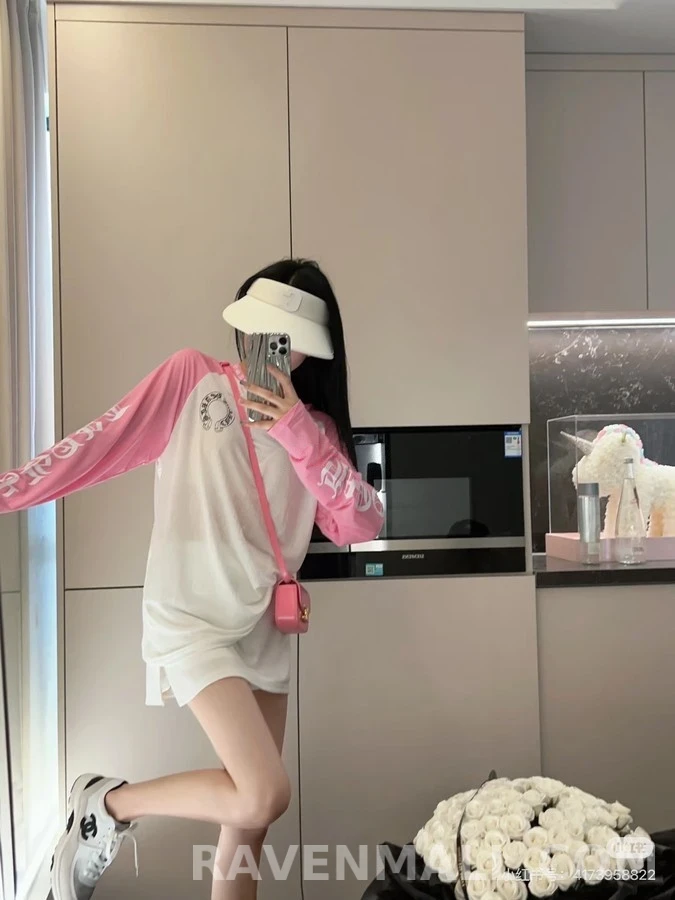 크롬하츠 크롬하츠 배색 래글런 긴팔 티셔츠 상세 이미지