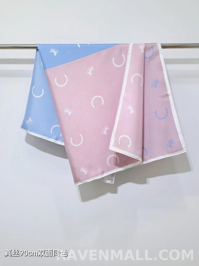 셀린느 셀린느 쿼드 컬러 블록 홀스 모티프 스카프 상세 이미지