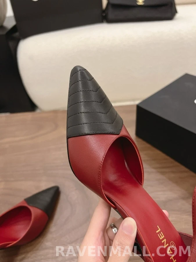 샤넬 샤넬 퀼팅 투톤 스트랩 힐 상세 이미지
