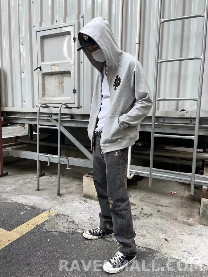 크롬하츠 크롬하츠 크로스 로고 후드 집업 상세 이미지
