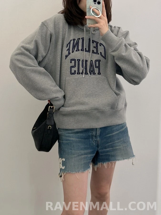 셀린느 셀린느 레터링 기모 후드 상세 이미지