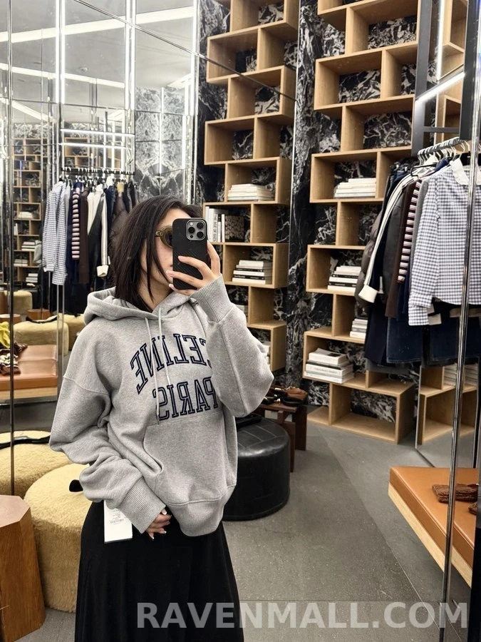 셀린느 셀린느 레터링 기모 후드 상세 이미지