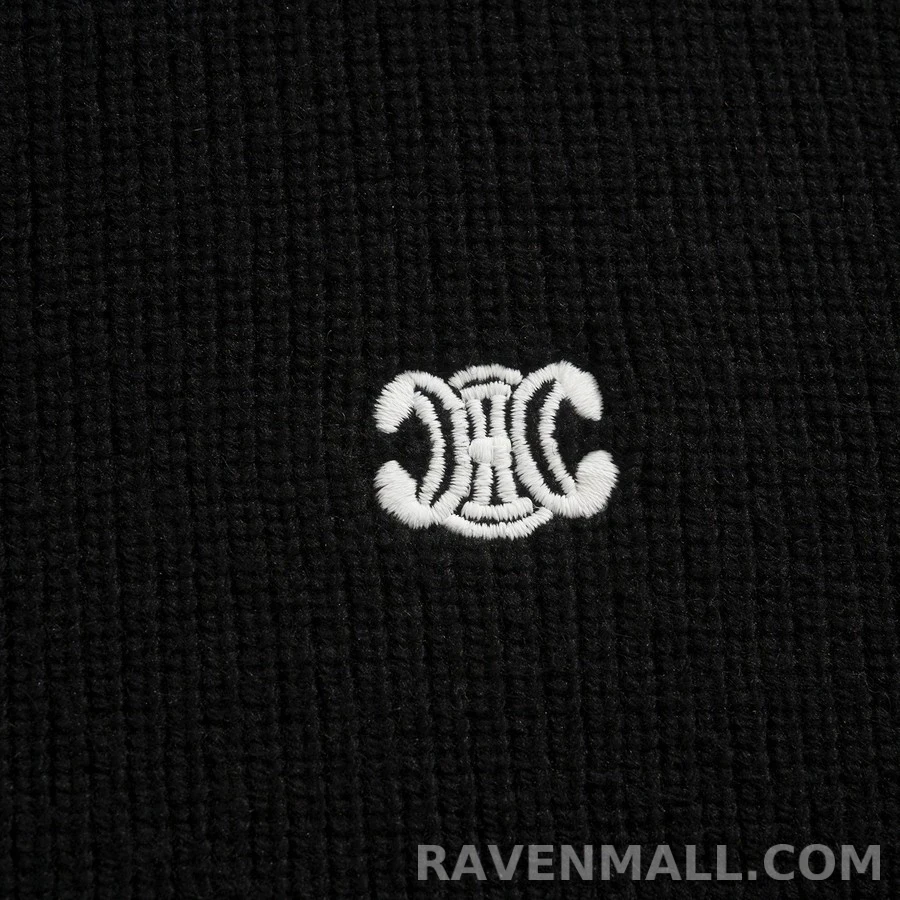 셀린느 셀린느 트리옹프 자수 집업 니트 가디건 상세 이미지