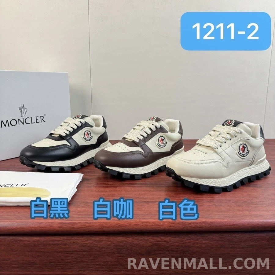 몽클레어 몽클레어 트레일그립 배색 가죽 스니커즈 상세 이미지