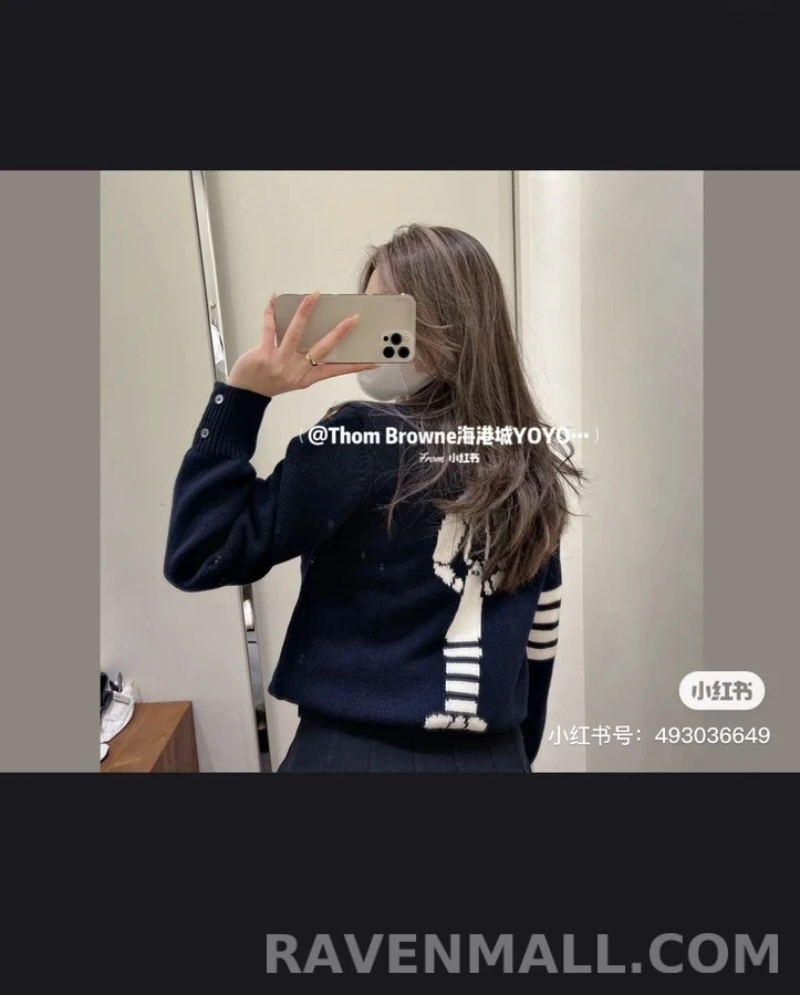 톰브라운 톰브라운 스트라이프 랍스터 니트 상세 이미지