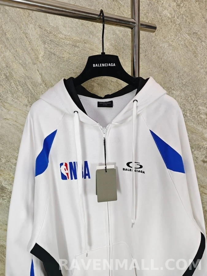 발렌시아가 발렌시아가 NBA 로고 스플라이스 후드 집업 상세 이미지