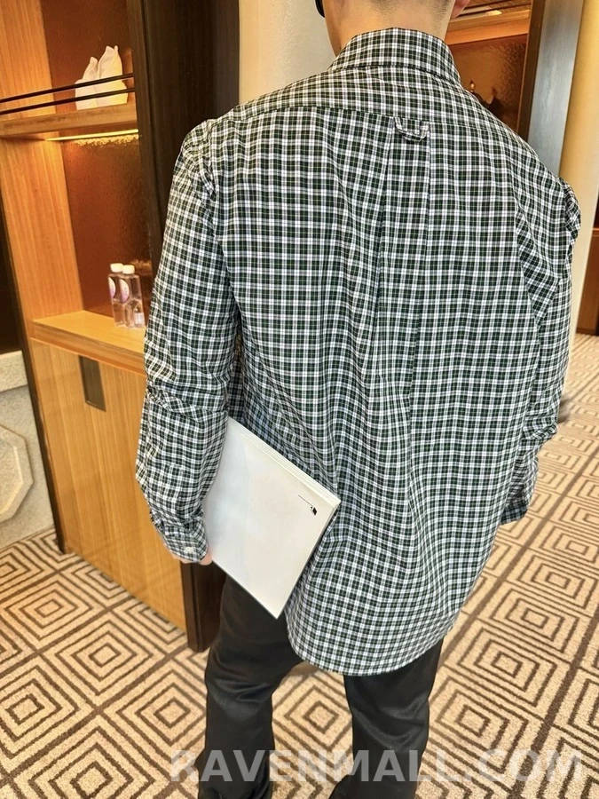 셀린느 셀린느 체크 자수 셔츠 상세 이미지