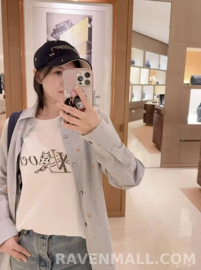 루이비통 루이비통 폭스 패턴 스트라이프 셔츠 상세 이미지