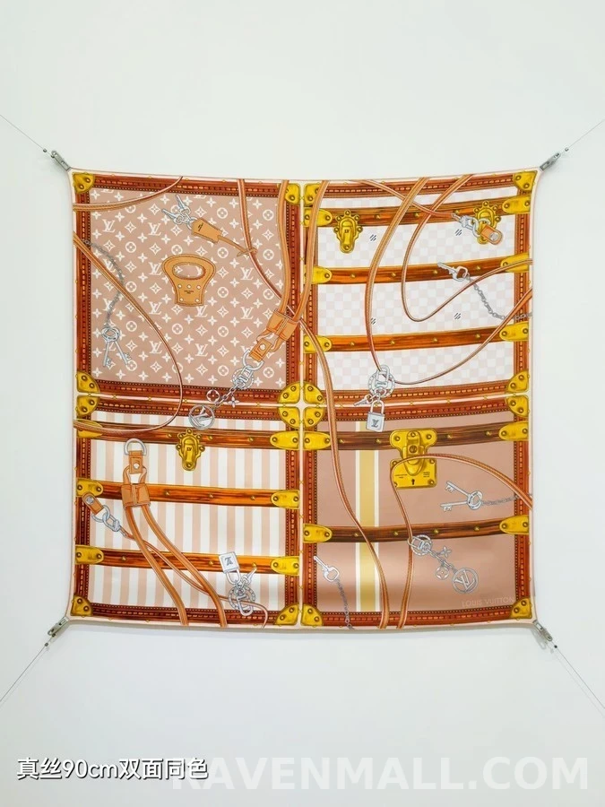 루이비통 루이비통 트렁크 모티프 스카프 상세 이미지