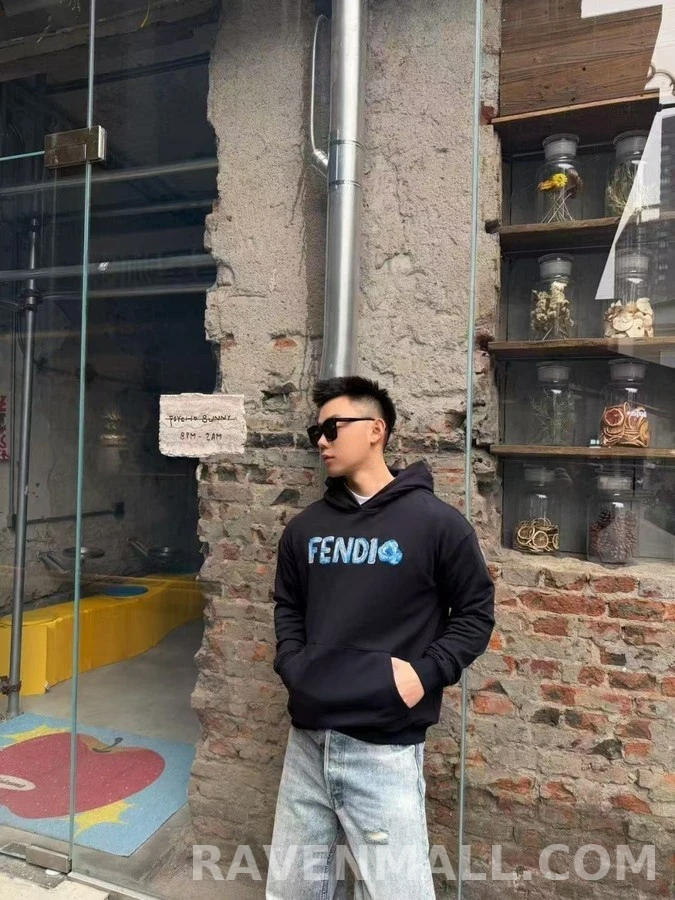 펜디 펜디 플라워 자수 후드 상세 이미지