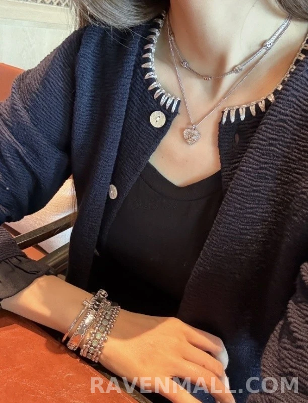 샤넬 샤넬 하트 더블 C 펜던트 목걸이 상세 이미지