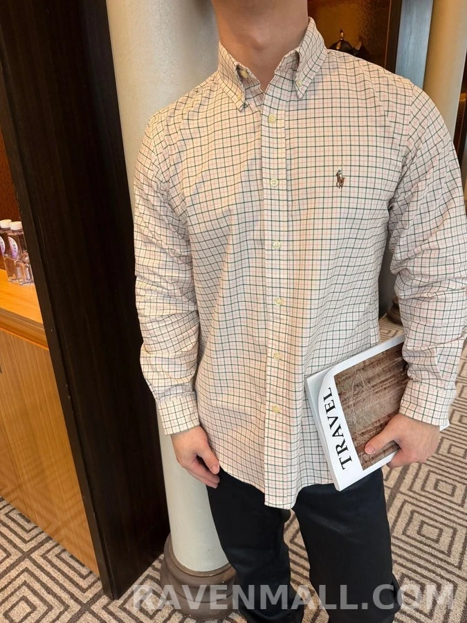 폴로 랄프 로렌 폴로 랄프 로렌 체크 자수 셔츠 상세 이미지