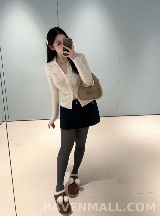미우미우 미우미우 폴로 카라 니트 가디건 상세 이미지