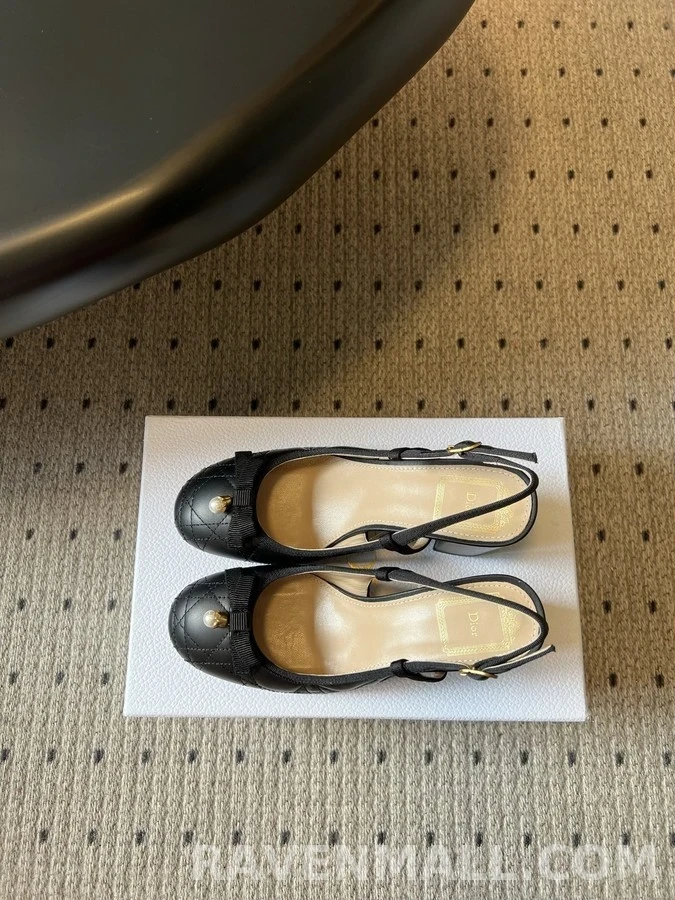 디올 디올 퀼팅 보우 진주 블록힐 상세 이미지
