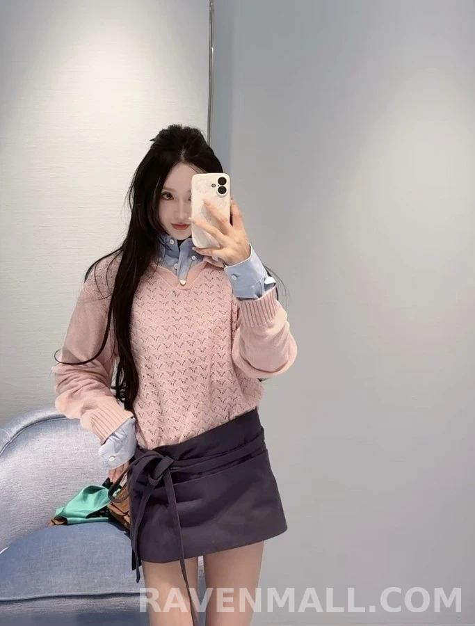 폴로 랄프 로렌 폴로 랄프 로렌 펀칭 카라 니트 폴로 셔츠 상세 이미지