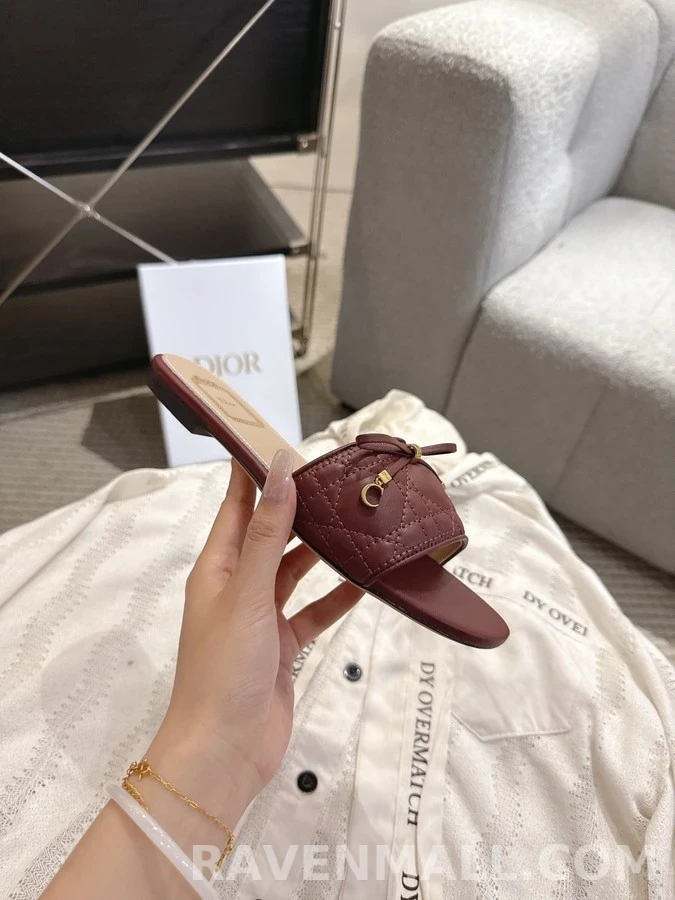 디올 디올 카나쥬 보우 슬리퍼 상세 이미지