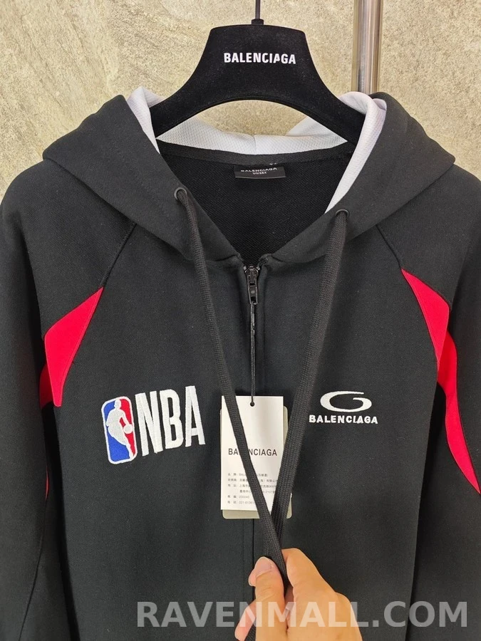 발렌시아가 발렌시아가 NBA 배색 후드 집업 상세 이미지