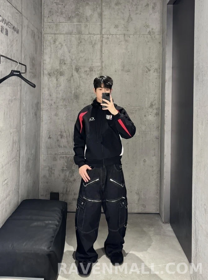발렌시아가 발렌시아가 NBA 배색 후드 집업 상세 이미지