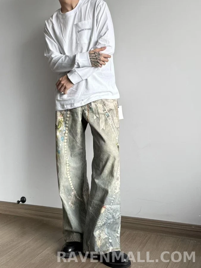 크롬하츠 크롬하츠 눈꽃 십자가 긴팔 티셔츠 상세 이미지