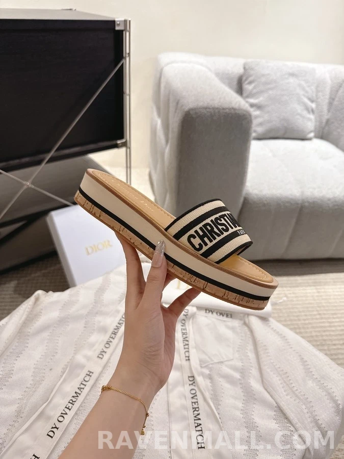 디올 디올 Dway 플랫폼 슬라이드 샌들 상세 이미지
