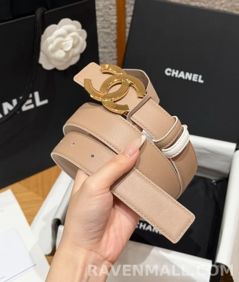 샤넬 샤넬 더블 C 버클 가죽 벨트 상세 이미지