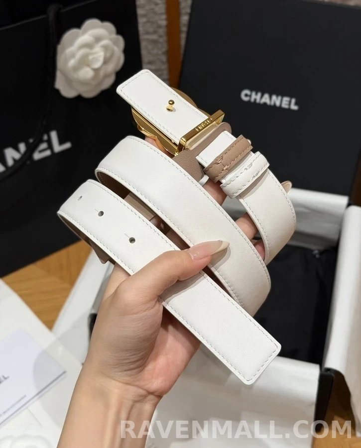 샤넬 샤넬 더블 C 버클 가죽 벨트 상세 이미지