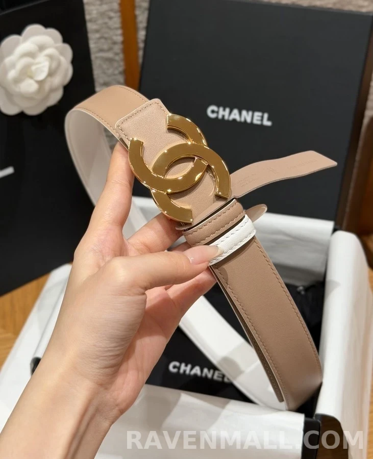 샤넬 샤넬 더블 C 버클 가죽 벨트 상세 이미지