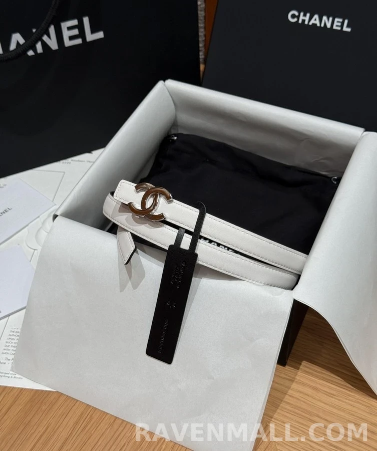 샤넬 샤넬 더블 C 가죽 벨트 상세 이미지