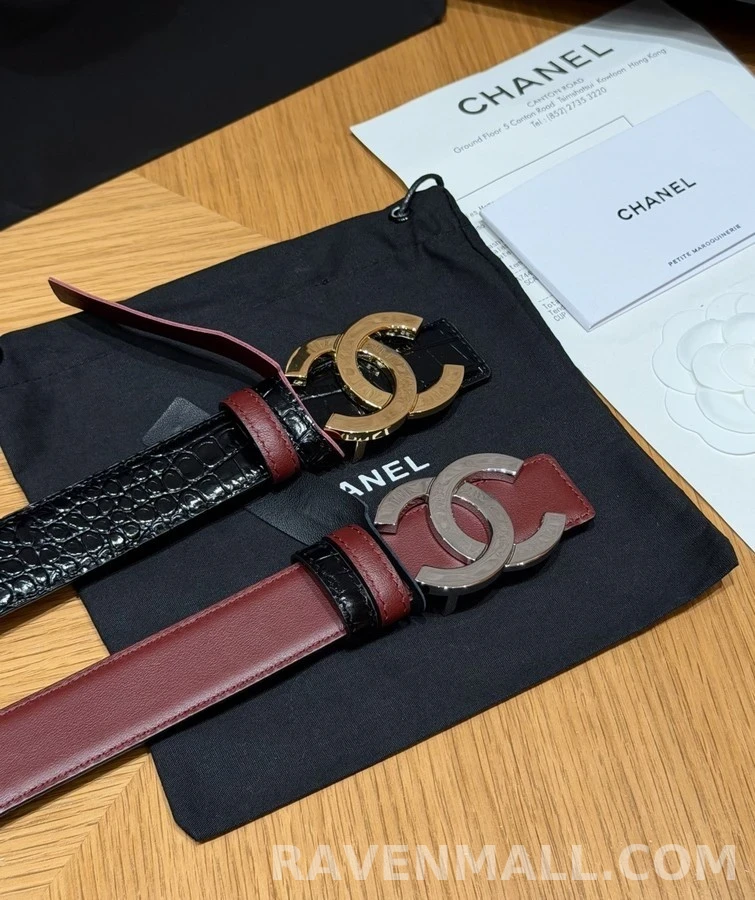 샤넬 샤넬 더블 C 버클 양면 벨트 상세 이미지