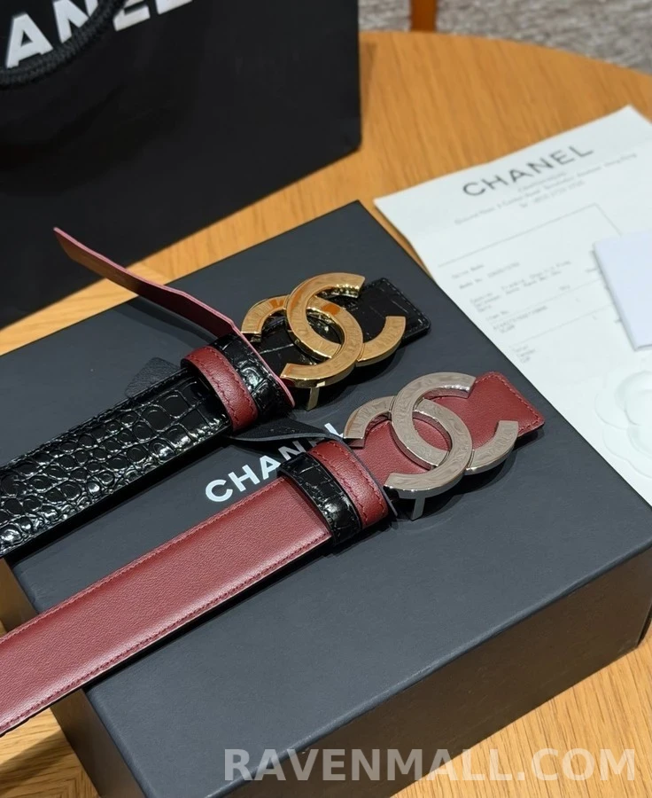 샤넬 샤넬 더블 C 버클 양면 벨트 상세 이미지