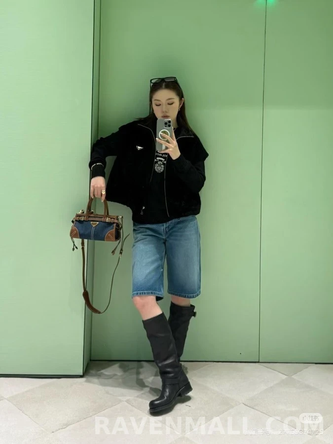 프라다 프라다 더블 버클 기사 부츠 상세 이미지