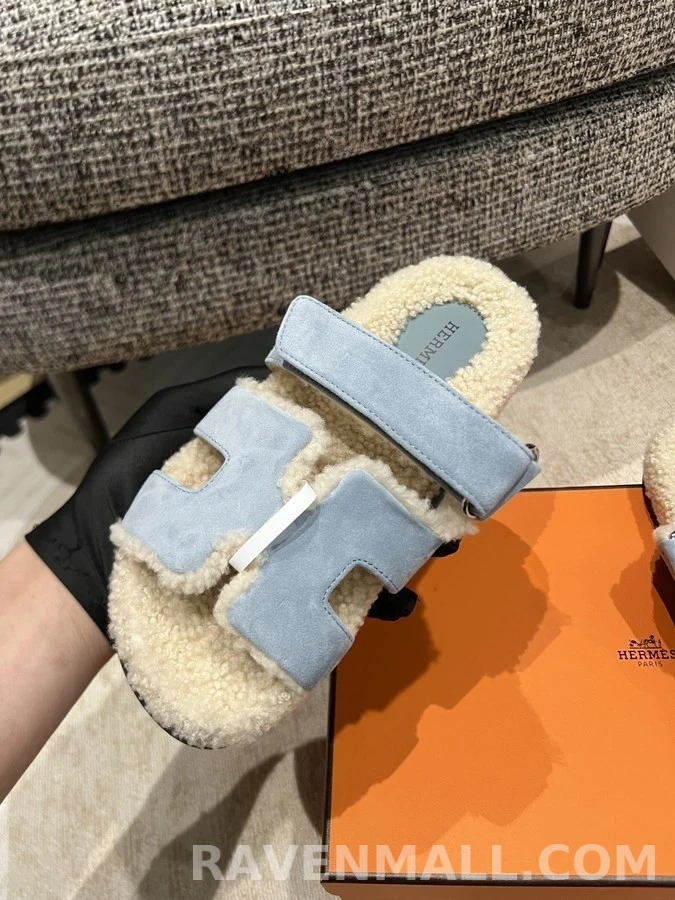 에르메스 에르메스 울 H 스트랩 슬리퍼 상세 이미지
