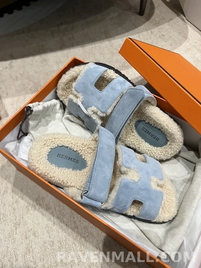 에르메스 에르메스 울 H 스트랩 슬리퍼 상세 이미지