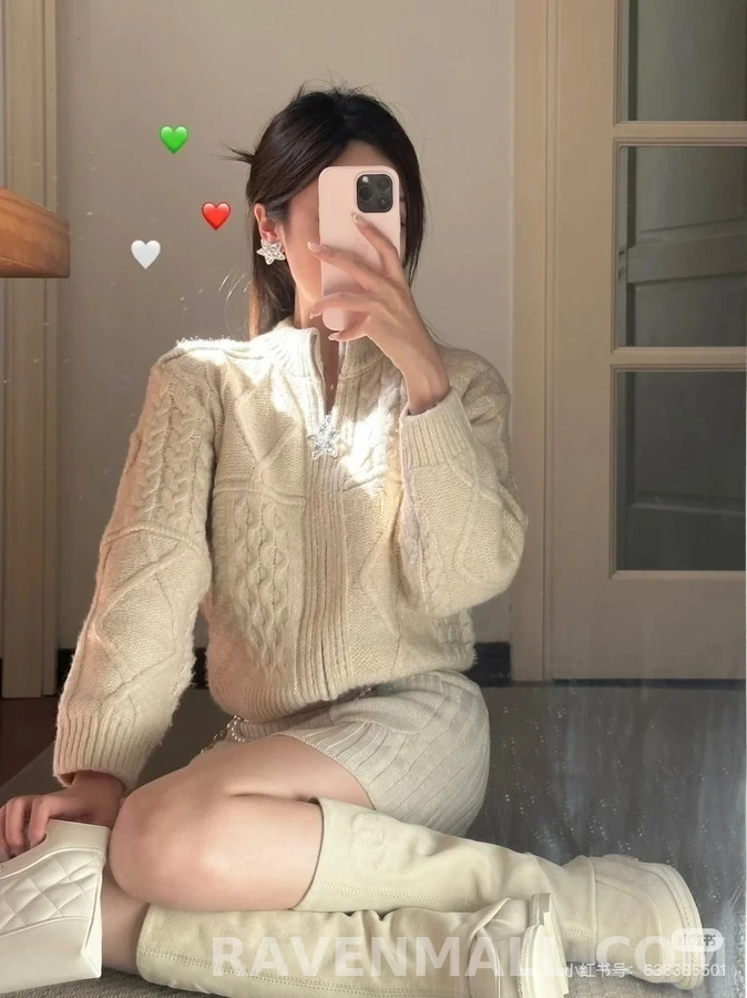샤넬 샤넬 더블 C 스웨이드 롱 부츠 상세 이미지