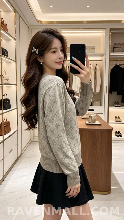 루이비통 루이비통 모노그램 자카드 니트 스웨터 상세 이미지
