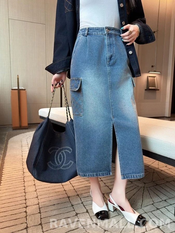 샤넬 샤넬 퀼팅 데님 셔츠 상세 이미지
