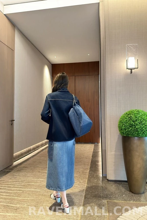 샤넬 샤넬 퀼팅 데님 셔츠 상세 이미지