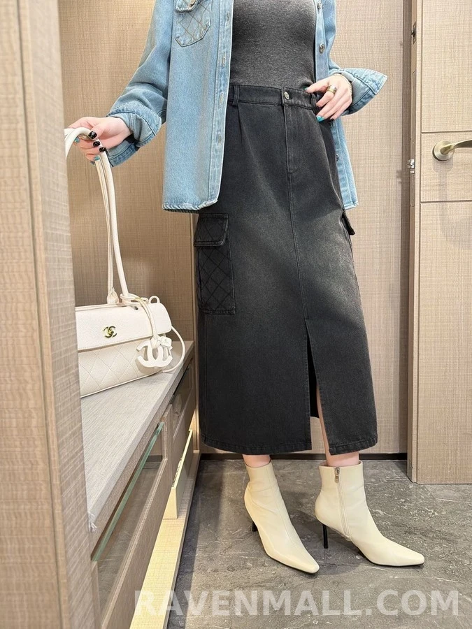 샤넬 샤넬 퀼팅 데님 셔츠 상세 이미지
