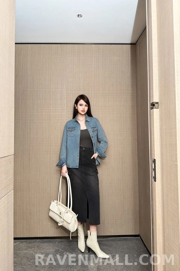 샤넬 샤넬 퀼팅 데님 셔츠 상세 이미지