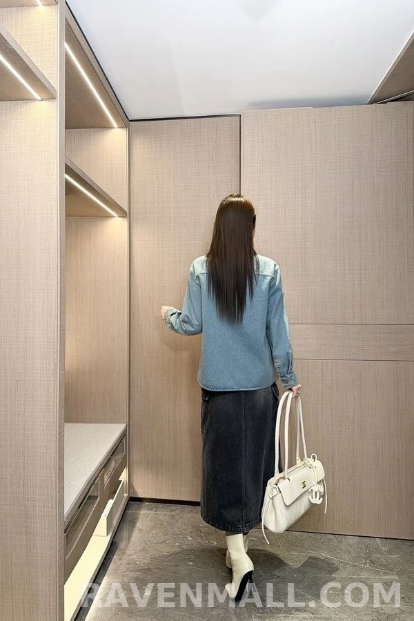 샤넬 샤넬 퀼팅 데님 셔츠 상세 이미지