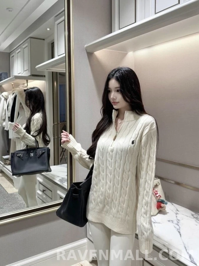 폴로 랄프 로렌 폴로 랄프 로렌 케이블 쿼터집 니트 상세 이미지