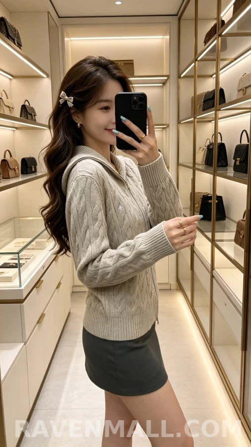 폴로 랄프 로렌 폴로 랄프 로렌 케이블 니트 풀집업 가디건 상세 이미지
