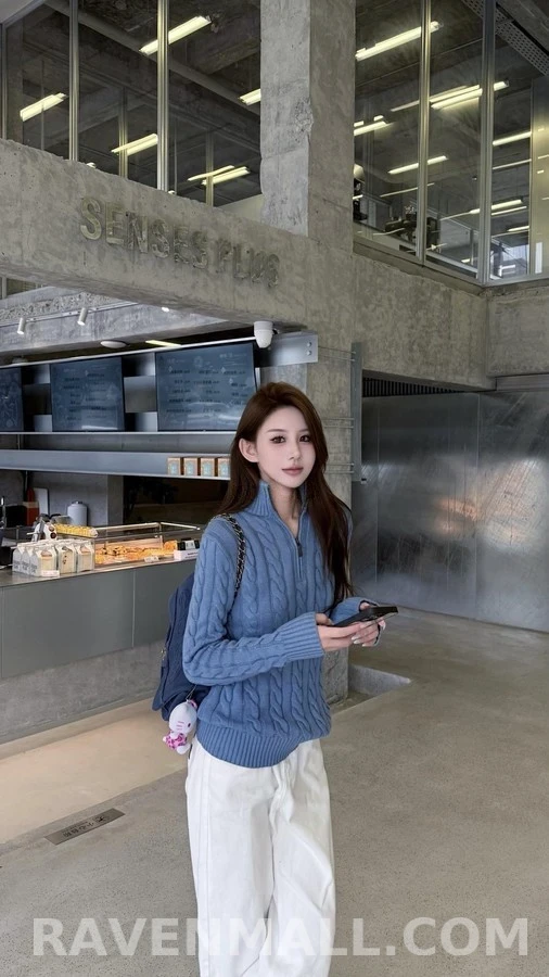 폴로 랄프 로렌 폴로 랄프 로렌 케이블 쿼터집 니트 상세 이미지