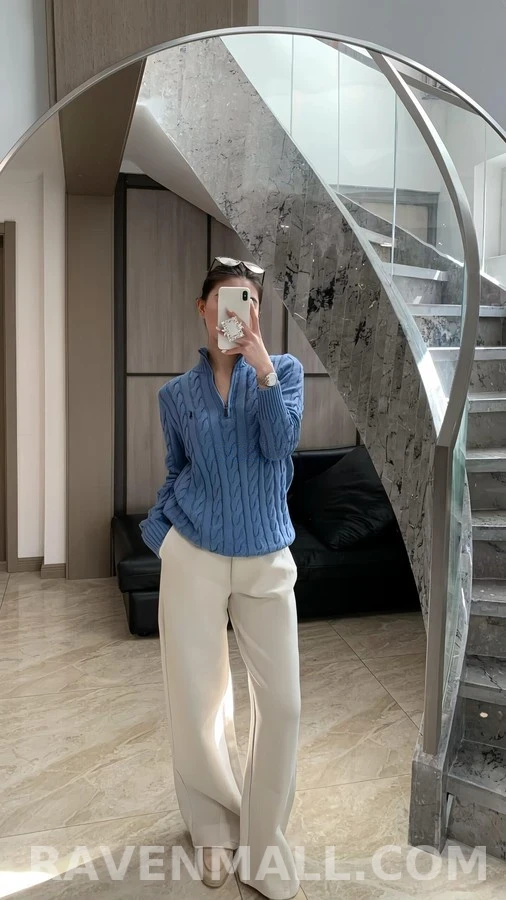 폴로 랄프 로렌 폴로 랄프 로렌 케이블 쿼터집 니트 상세 이미지